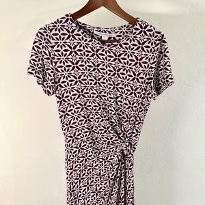 Diane Von Furstenberg - DvF Zoe Faux Wrap Dress Moroccan Floral Elderberry